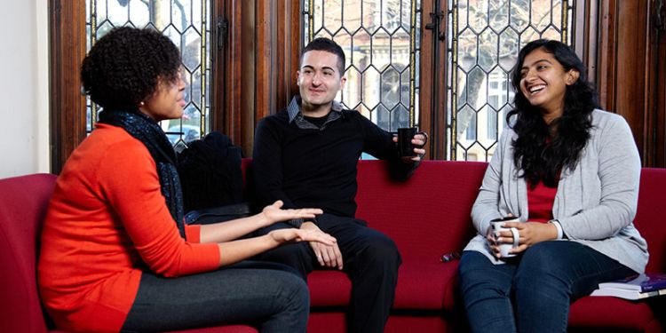 Students in a discussion