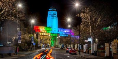 Parkinson Building Illuminated