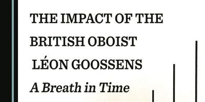 Cover of The Impact of The British Oboist Leon Goossens - A Breath in Time by Jonathan Tobutt. The main part of the cover is white and the text is in black.