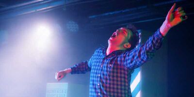 Actor dancing in nightclub