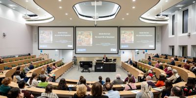 Audience gather for the Professor Claudia Rapp's British Academy Lecture