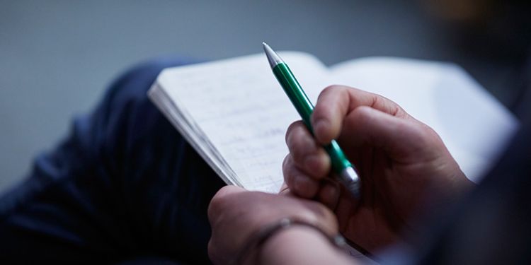 Notebook and pen