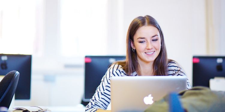 Student on laptop