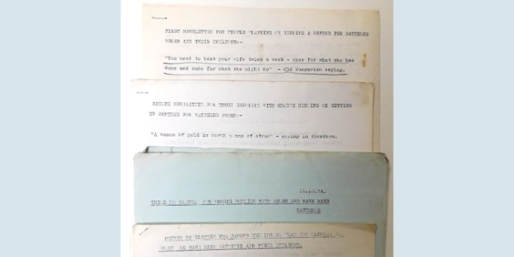 Documents from the Women's Aid archive